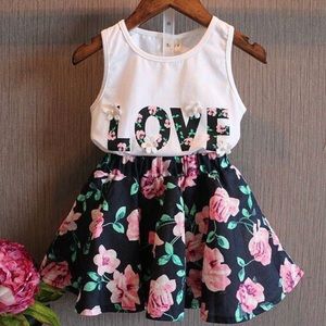 2 piece Floral skirt